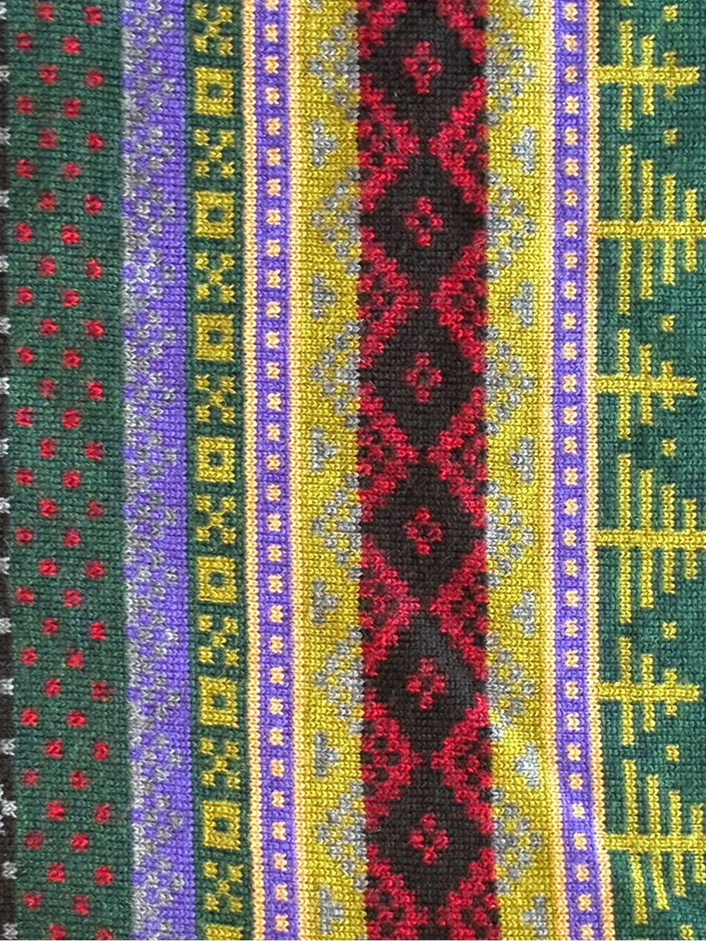 Heim made Merino Wool blend Fair Isle Knit Mini nordic skirt Nepal Small - Picture 7 of 16